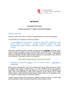 INFODROIT - Informativni list za žrtve