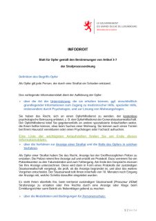 RECHTSINFORMATION für Opfer