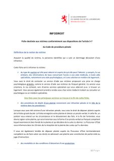 INFODROIT - Fiche destiné aux victimes