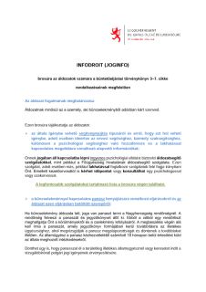 INFODROIT (JOGINFO) brosúra az áldozatok számára a büntetőeljárási törvénykönyv 3–7. cikke rendelkezéseinek megfelelően