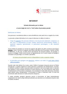 INFODROIT - Scheda informativa per le vittime