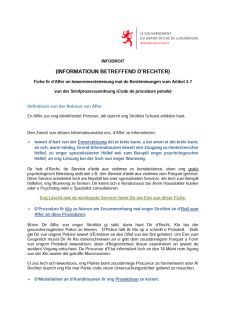 INFODROIT - INFORMATIOUN BETREFFEND D’RECHTER)