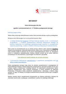 INFODROIT Karta informacyjna dla ofiar