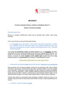 INFODROIT - Formular namenjen žrtvama u skladu sa odredbama člana 3-7. Zakona o krivičnom postupku