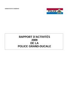 Le rapport d'activité 2009
