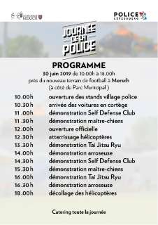 Le Programme de la journée de police 2019 à Mersch