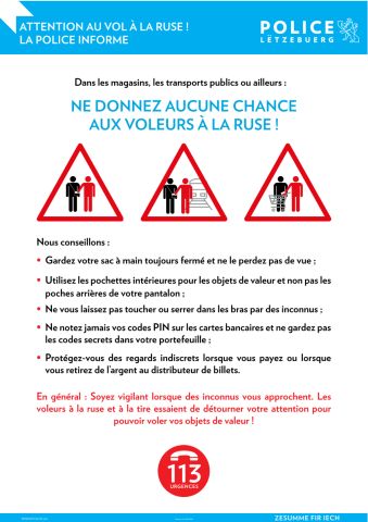 ATTENTION AU VOL A LA RUSE — Portail de la Police Grand-Ducale - Luxembourg