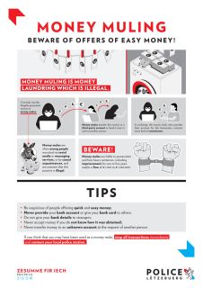 Money Muling: Beware of offers of easy money!