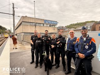 Grenzüberschreitende Zugkontrolle von der luxemburgischen und belgischen Polizei