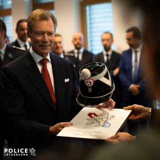Visite d’adieu solennelle de S.A.R. le Grand-Duc Henri auprès de la Police grand-ducale 