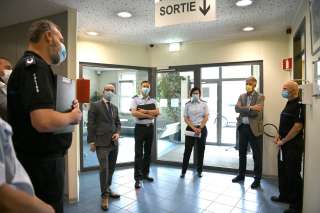 Visite du ministre délégué à la Sécurité intérieure Henri Kox auprès de la Police à Esch/Alzette