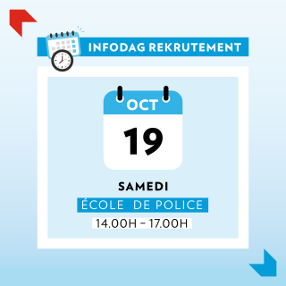 « Infodag Rekrutement » le samedi 19 octobre et séances d’information régionales du 21 au 24 octobre 