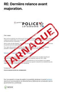 Vorsicht vor betrügerischen E-Mails und SMS im Namen der Polizei